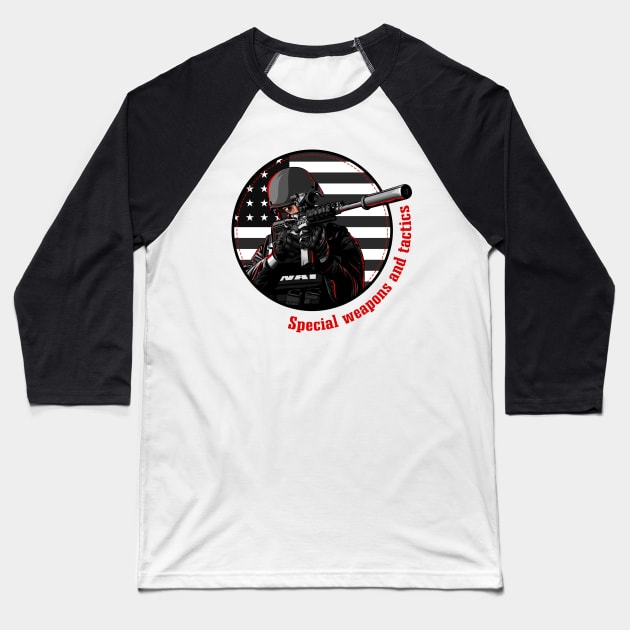 SWAT Baseball T-Shirt by Den Vector